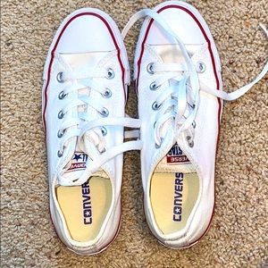 WORN ONCE - White Converses